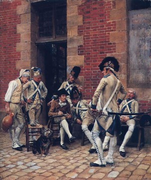  Militar Arte - Los sargentos retrato militar 1874 Jean Louis Ernest Meissonier